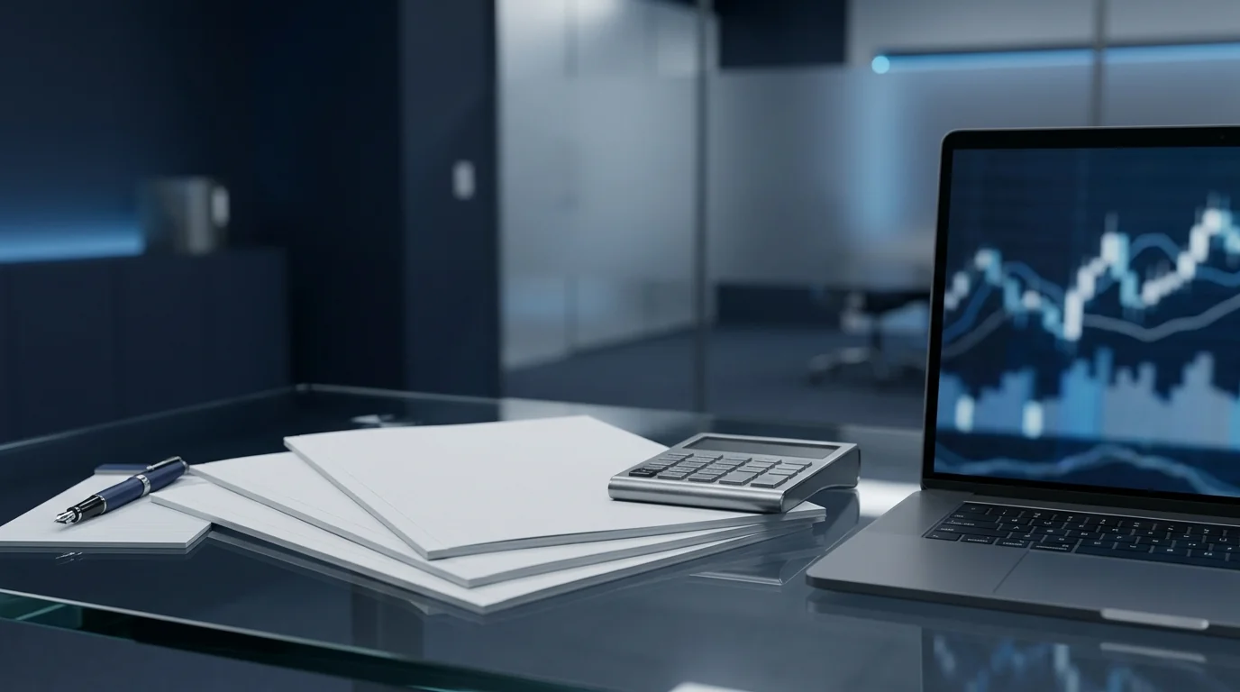 Business documents on a desk with a hand pointing, symbolizing corporate legal decision-making. Focuses on the choice between Limited (LTD) and Joint Stock (JSC) company types in Turkey for 2025.