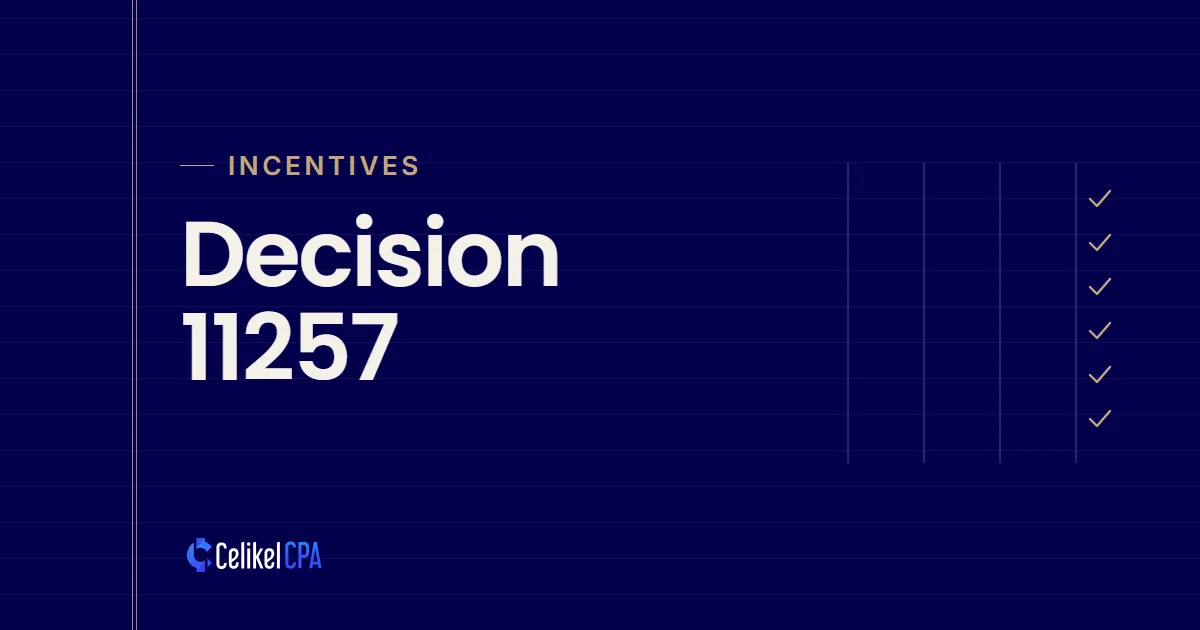 Celikel CPA article cover: "Decision 11257" under the label Incentives