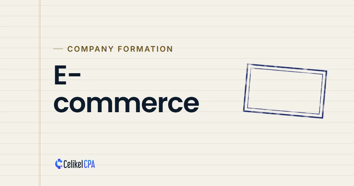 Celikel CPA article cover: "E-commerce" under the label Company formation
