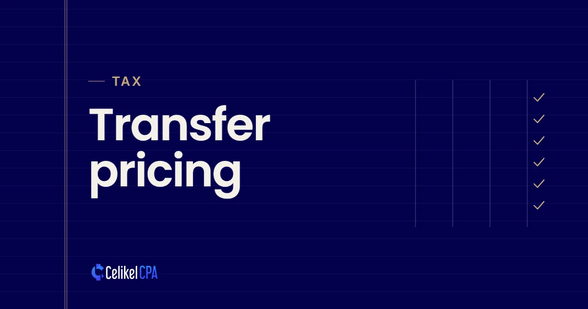 Celikel CPA article cover: "Transfer pricing" under the label Tax